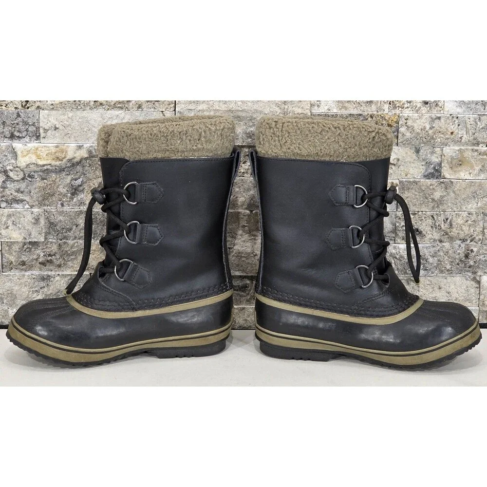Sorel Yoot Pac Winter Boots Waterproof Insulated Black Snow Unisex Youth 4
